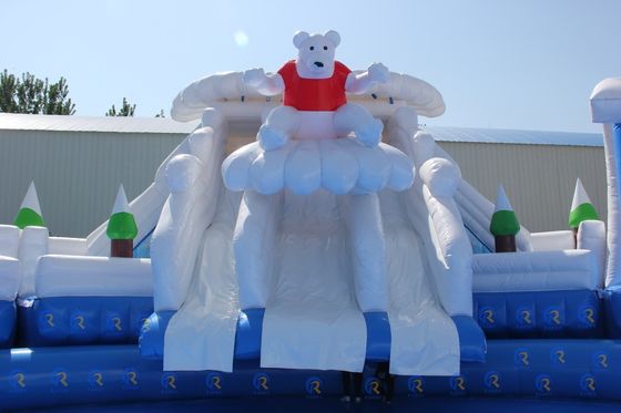 Enjoy Indoor Water Fun with 5-10 Passenger Inflatable Water Slide and Large Round Pool