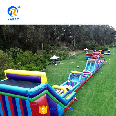PVC Inflatable Obstacle Course Combo Bounce House with Climbing Wall