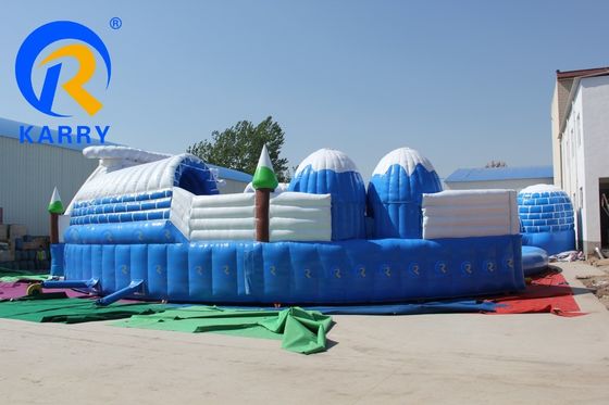 Enjoy Indoor Water Fun with 5-10 Passenger Inflatable Water Slide and Large Round Pool