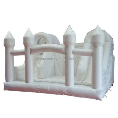 Indoor Slide Toddler White Bounce House for Party Wedding Inflatable Bouncy Castle Combo