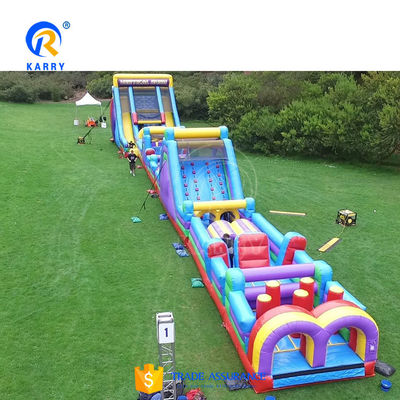 PVC Inflatable Obstacle Course Combo Bounce House with Climbing Wall