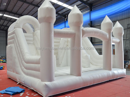 Indoor Slide Toddler White Bounce House for Party Wedding Inflatable Bouncy Castle Combo