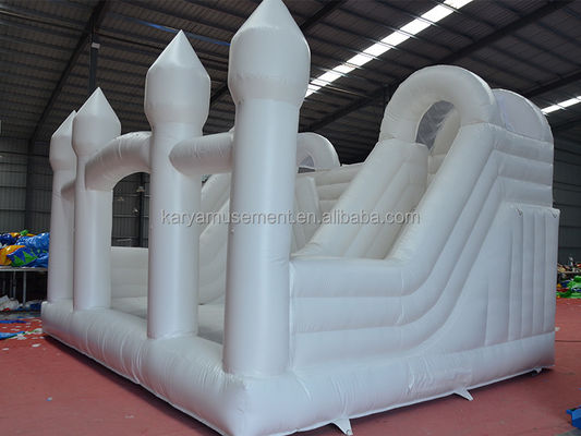 Indoor Slide Toddler White Bounce House for Party Wedding Inflatable Bouncy Castle Combo