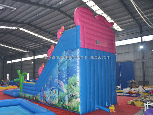 Backyard Kids Party Trampoline Inflatable Cute Octopus Water Slide and Kids Play Pool