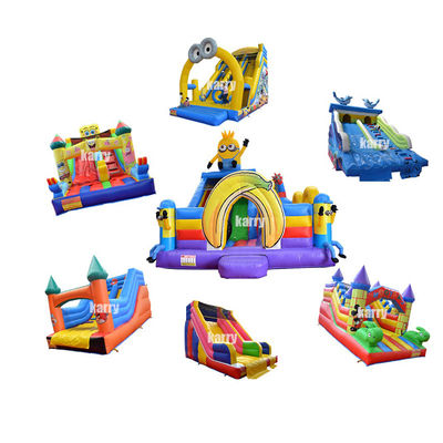 Indoor or Outdoor Inflatable Small Cartoon Kids Slide with Customized Color and Logo