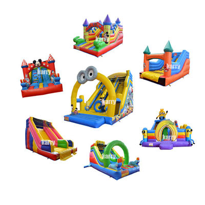 Indoor or Outdoor Inflatable Small Cartoon Kids Slide with Customized Color and Logo