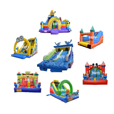 Indoor or Outdoor Inflatable Small Cartoon Kids Slide with Customized Color and Logo