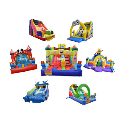 Indoor or Outdoor Inflatable Small Cartoon Kids Slide with Customized Color and Logo
