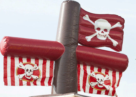 Customized color water slide inflatable pool for pirate ship inflatable water park