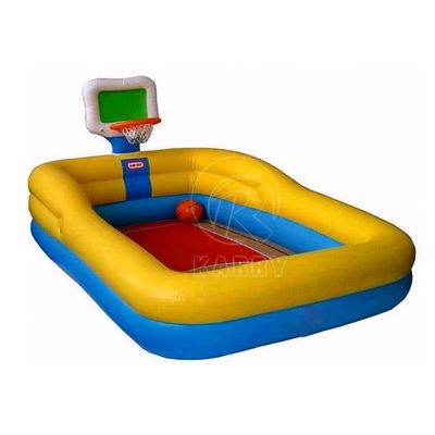 Style Backyard Inflatable Swimming Pool with 0.9mm PVC Kids Pool and Basketball Hoop