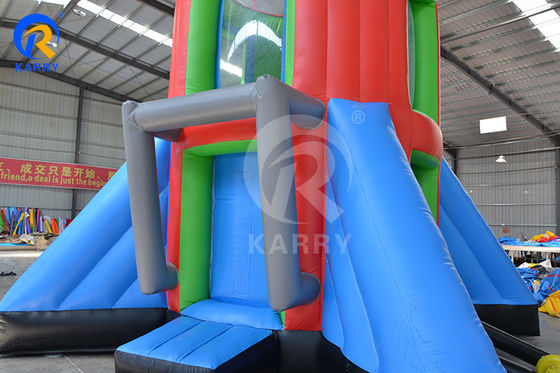 Custom Logo Printed PVC Inflatable Rocket Airborne Adventure Game for Kids and Adults
