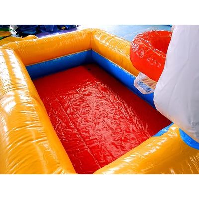 Style Backyard Inflatable Swimming Pool with 0.9mm PVC Kids Pool and Basketball Hoop