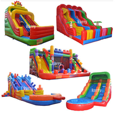 Customized Color Building Block Slide Inflatable Wet and Dry Jumping Slide for Outdoor Fun