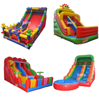 Customized Color Building Block Slide Inflatable Wet and Dry Jumping Slide for Outdoor Fun