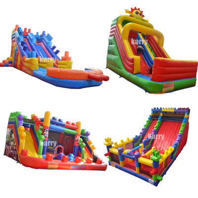 Customized Color Building Block Slide Inflatable Wet and Dry Jumping Slide for Outdoor Fun