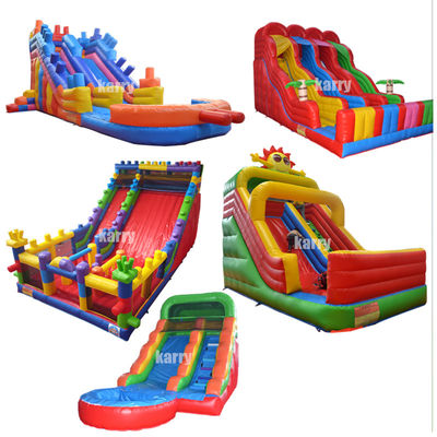 Customized Color Building Block Slide Inflatable Wet and Dry Jumping Slide for Outdoor Fun