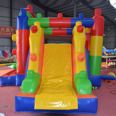 Customize Accepted MiNi Bounce House Building Block Inflatable Castle with Slide