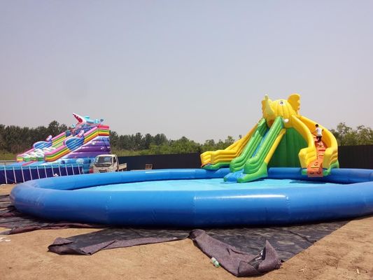 Design Durable Inflatable Water Slide and Pool for Children's Entertainment