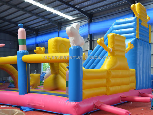 Kids Inflatable Trampoline with CE/EN71/EN14960 Certification and Sponge Bob Castle