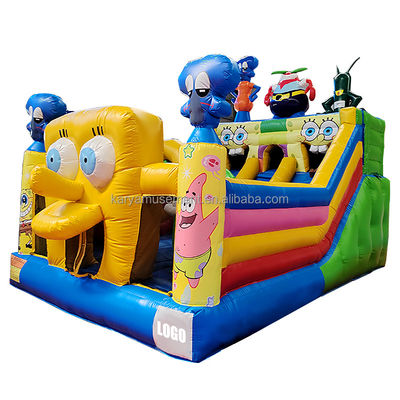 Customized Color Inflatable SpongeBob Park Theme Bouncy Castle for Adult Fun City Party