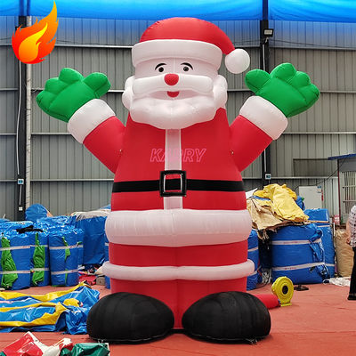 Hot Christmas Party 4 Meters High Giant Inflatable Santa Claus with PORTABLE Features