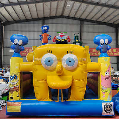 Customized Color Inflatable SpongeBob Park Theme Bouncy Castle for Adult Fun City Party