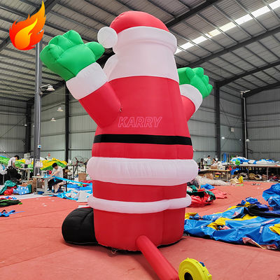 Hot Christmas Party 4 Meters High Giant Inflatable Santa Claus with PORTABLE Features