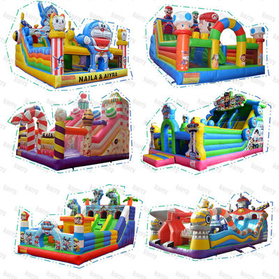 Unisex Water Fun 2024 Custom Inflatable Water Park with PORTABLE Slide and Castle
