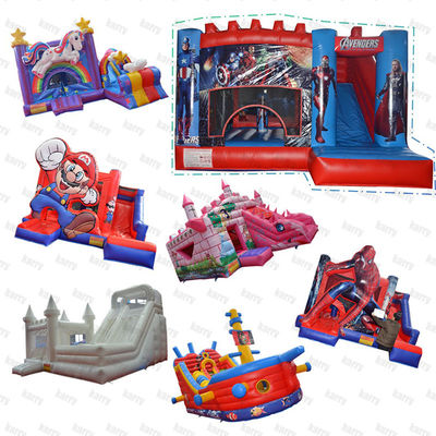 Customize Accepted Inflatable Bouncy Castle with Slide Collection Various Themes