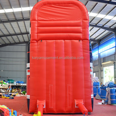 Digital printing Popular Red Fire Truck Dry or Wet Slide for Kids and Adults