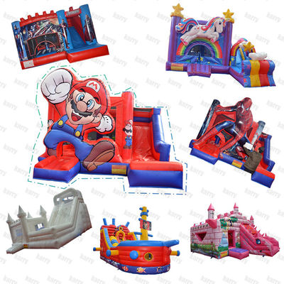 Customize Accepted Inflatable Bouncy Castle with Slide Collection Various Themes
