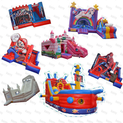 Customize Accepted Inflatable Bouncy Castle with Slide Collection Various Themes