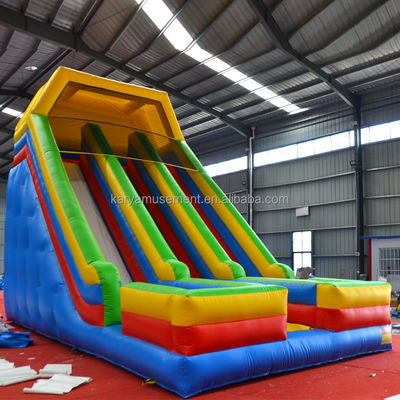 Backyard Inflatable Water Slide 2 Lanes and Pools Kids Water Playground Park Games Slide