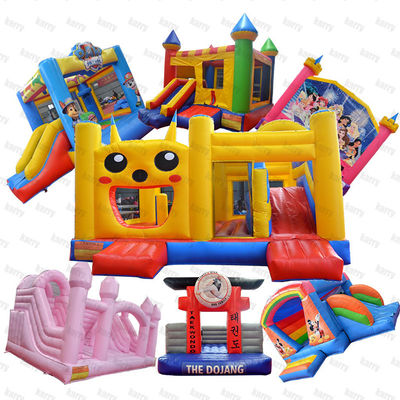Inflatable Pink Bouncy Bouncing Bouncer Castle for Kids Toddler Games Combo Slide