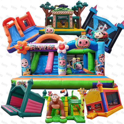Inflatable Pink Bouncy Bouncing Bouncer Castle for Kids Toddler Games Combo Slide