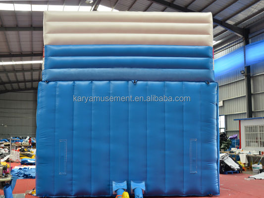 Commercial Grade Inflatable Blue Dragon Slide for Adults with 2 Slip and Slide Pool