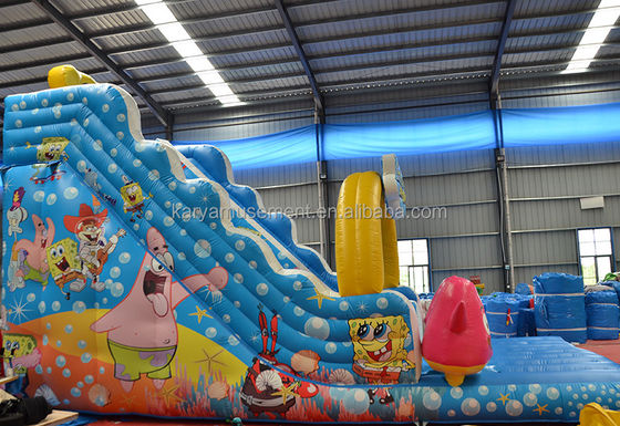 29ft Sponge-Bob Wide Slip n Slide for Kids N Adults Indoor PVC Commercial Inflatable