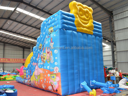 29ft Sponge-Bob Wide Slip n Slide for Kids N Adults Indoor PVC Commercial Inflatable