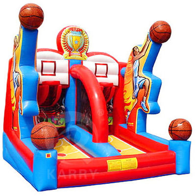 Interactive Carnival Sport Inflatable Shooting Stars Basketball Shootout Game with PVC