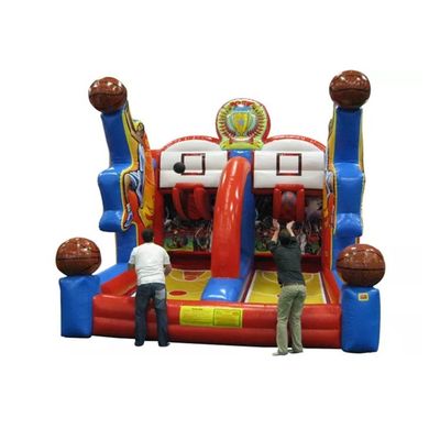 Interactive Carnival Sport Inflatable Shooting Stars Basketball Shootout Game with PVC