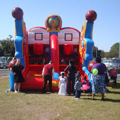 Interactive Carnival Sport Inflatable Shooting Stars Basketball Shootout Game with PVC