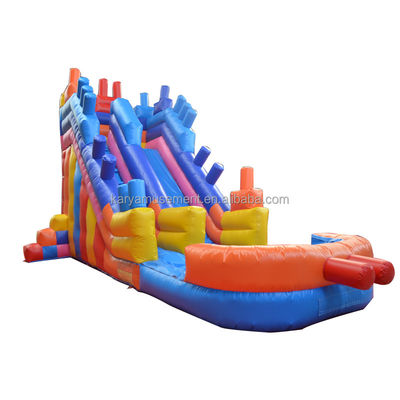 2023 Customized Outdoor Inflatables PVC Colorful Building Blocks Air Jumping Slide