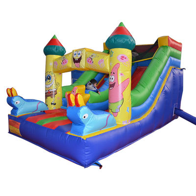 5-10 Passenger Custom Small Sponge-Bob Wet and Dry Slide with Digital Printing Design