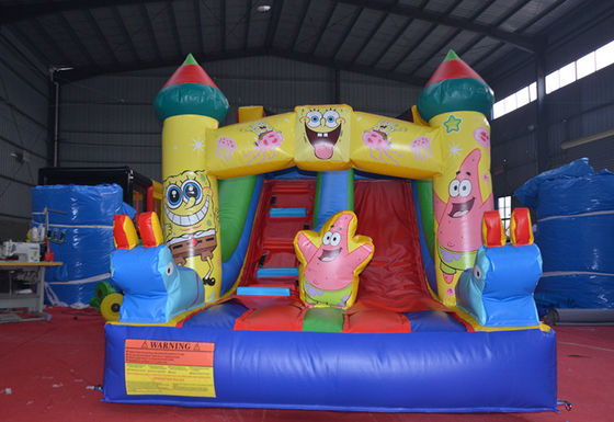 5-10 Passenger Custom Small Sponge-Bob Wet and Dry Slide with Digital Printing Design