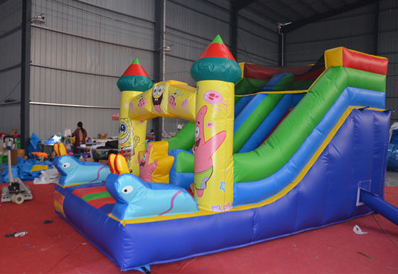 5-10 Passenger Custom Small Sponge-Bob Wet and Dry Slide with Digital Printing Design