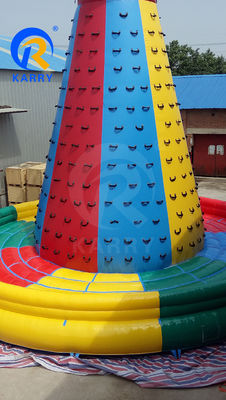 Unisex Outdoor Interactive Sport Games Tower Inflatable Rock Climbing Wall with Blower