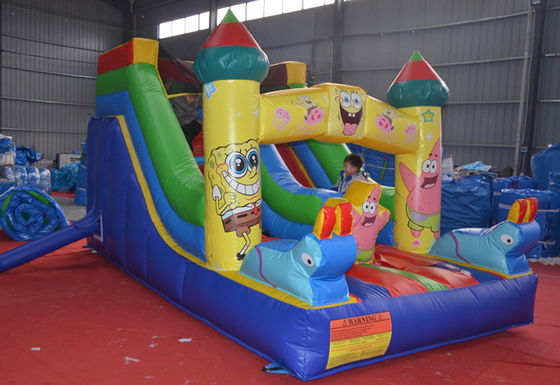 5-10 Passenger Custom Small Sponge-Bob Wet and Dry Slide with Digital Printing Design