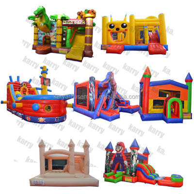 Water Park Inflatable Fun City Combo with Obstacle Course and Sponge-Bob Park Theme