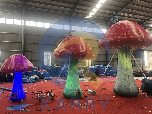 LED Light Fun Mushroom for Festivals and Ceremonies 5m or Customized Size PVC Material