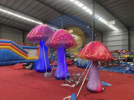 LED Light Fun Mushroom for Festivals and Ceremonies 5m or Customized Size PVC Material